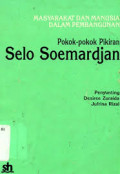 masyarakat dan manusia dalam pembangunan pokok poko pikiran Selo Soemardjan
