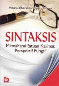 Sintaksis: memahami satuan kalimat perspektif fungsi